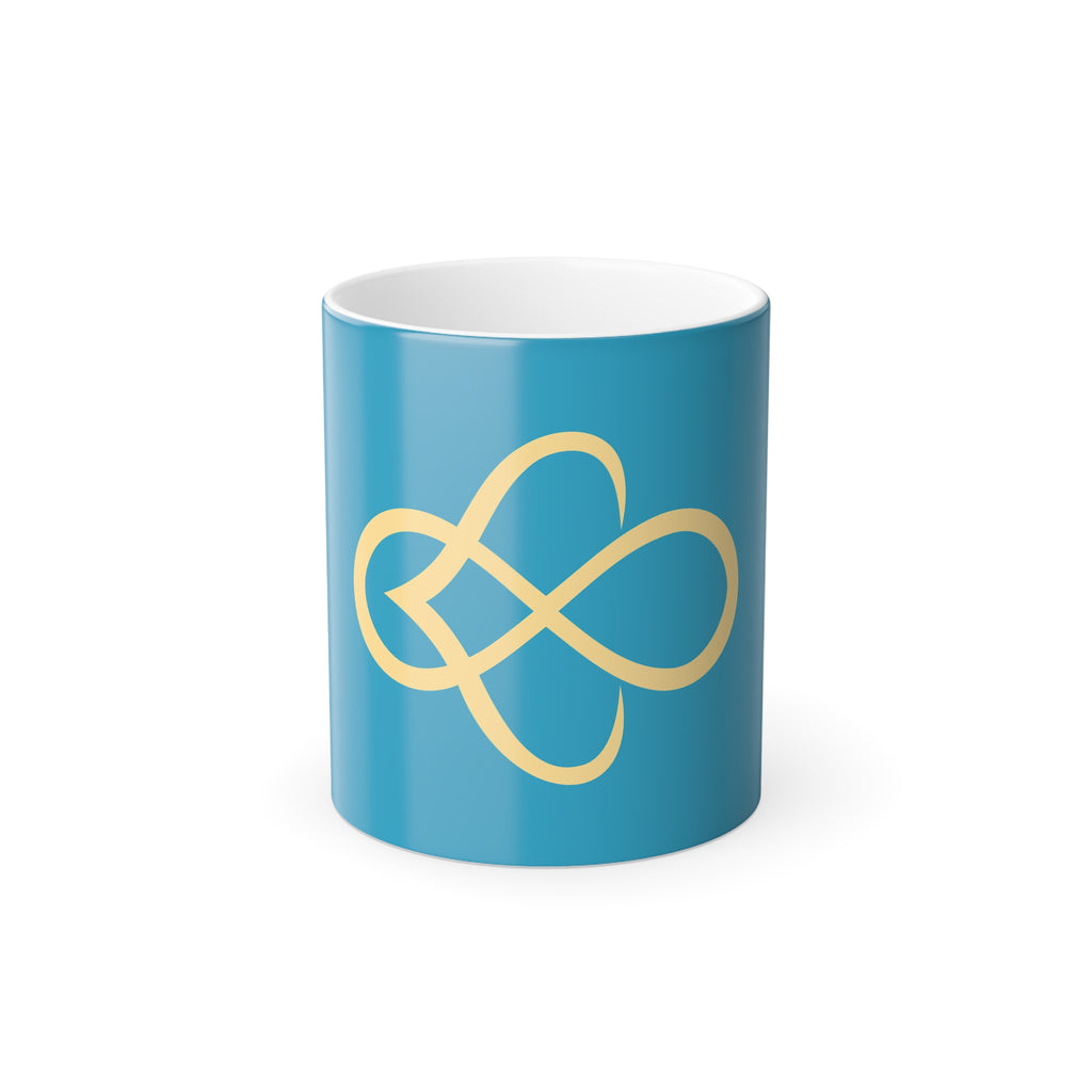 Blue Color-Morphing Eternal Heart Mug — 11 oz